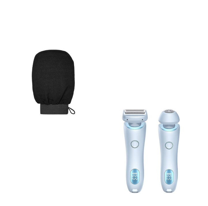 2 In 1 Hair Removal Epilator USB Rechargeable Trimmer Women Body Razor Face Leg Armpit Bikini Hand Pubic Shaver Hair Remover - AmberOcean
